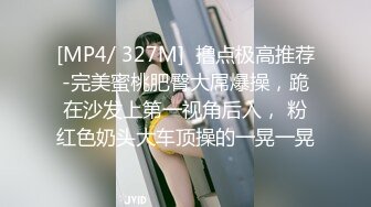 [MP4/ 327M]  撸点极高推荐-完美蜜桃肥臀大屌爆操，跪在沙发上第一视角后入， 粉红色奶头大车顶操的一晃一晃