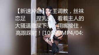 【新速片遞】女王调教，丝袜恋足 ❤️ 捏乳头，看着主人的大骚逼撒尿下来，用嘴接住，高跟踩射！[106M/MP4/04:40]