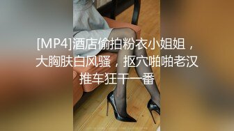 [MP4]酒店偷拍粉衣小姐姐，大胸肤白风骚，抠穴啪啪老汉推车狂干一番