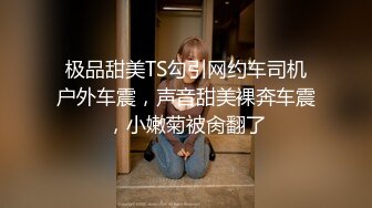 极品甜美TS勾引网约车司机户外车震，声音甜美裸奔车震，小嫩菊被肏翻了