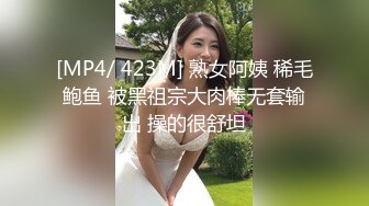 [MP4/ 423M] 熟女阿姨 稀毛鲍鱼 被黑祖宗大肉棒无套输出 操的很舒坦