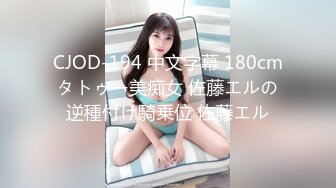 CJOD-194 中文字幕 180cmタトゥー美痴女 佐藤エルの逆種付け騎乗位 佐藤エル